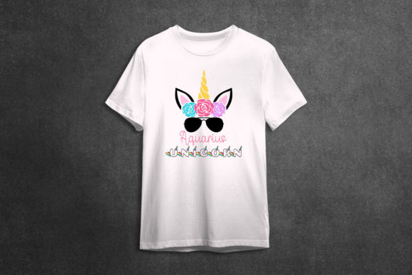 Aquarius Unicorn: Graphics for Crafts and Creative Marketing