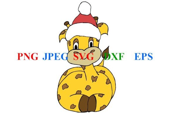 Cute Christmas Cuddly Giraffe: Graphics & Crafts for Seasonal Design