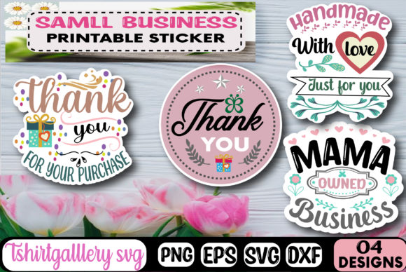 Free Digital Thank You Stickers Bundle for Crafts & Graphics
