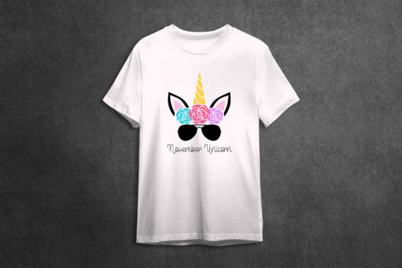 November Unicorn Graphics for Crafts