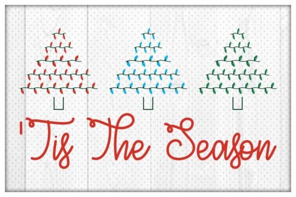 Tis the Season Christmas Light Tree Svg: Graphics & Crafts